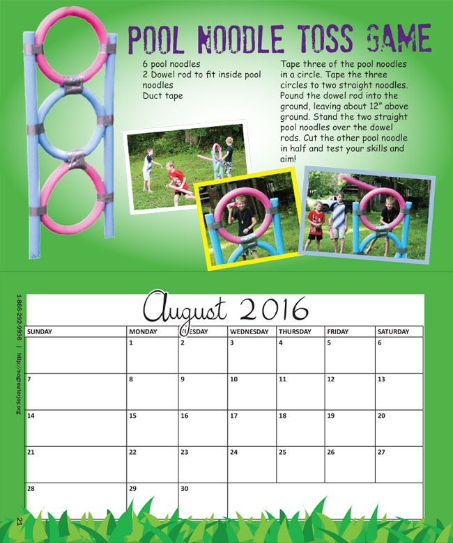 FREE Calendar Pages for August 2016