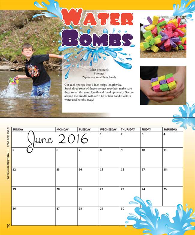 FREE Calendar Pages for June 2016