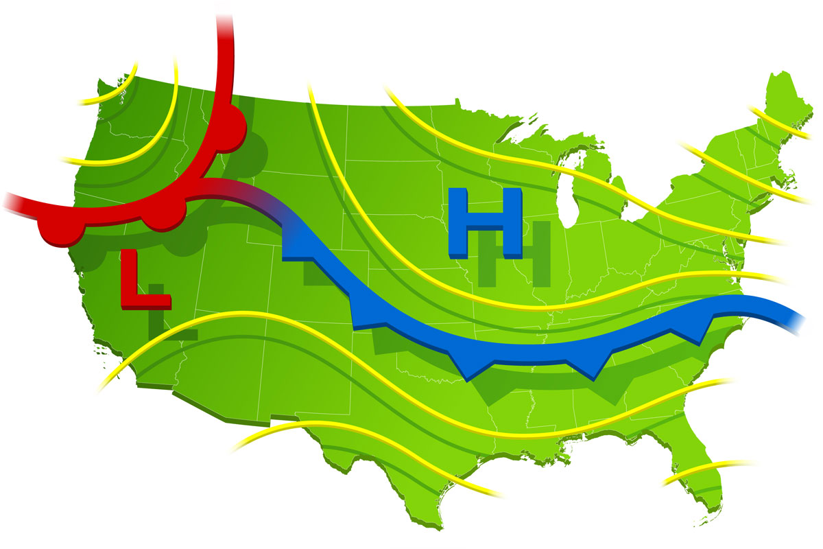 US Weather Map illustration